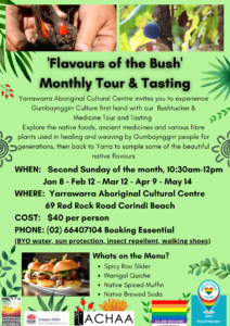 Flavours of the Bush: Bush Tucker and Medicine Tour and Tasting second Sunday of Every Month