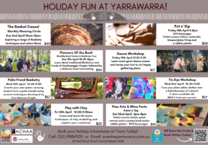 Holiday activities at Yarrawarra Aboriginal Cultural Centre this April! Book via our website or call 02 91884370 for more information