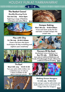 Holiday Workshops Activities At Yarrawarra in Corindi this July School Holidays to book call (02)91884370